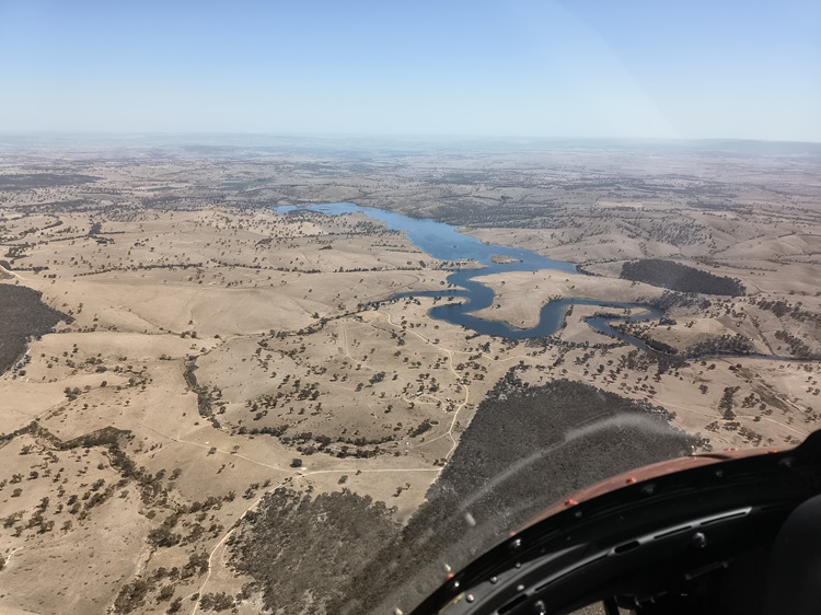 Helicopter flight from Mudgee to Goulburn, January 2026