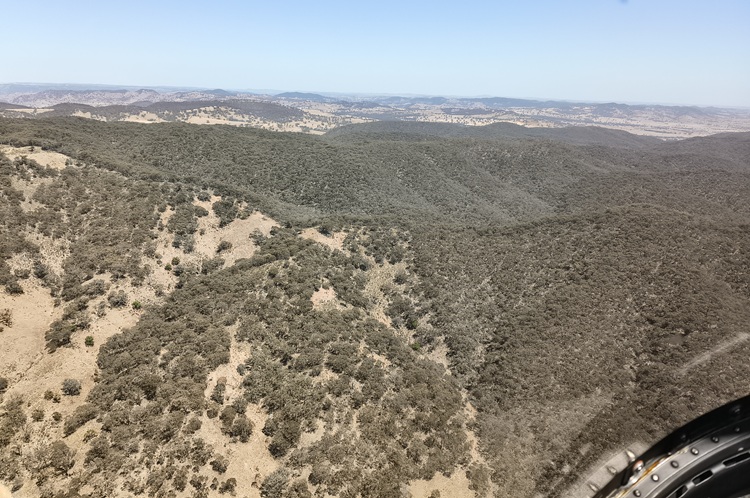 Helicopter flight from Mudgee to Goulburn, January 2026