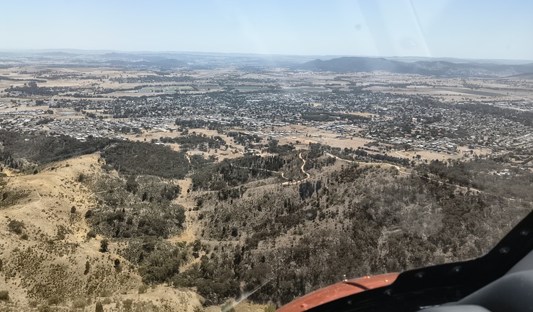 Helicopter flight from Mudgee to Goulburn, January 2026
