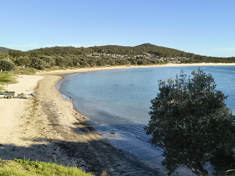 views of Fingal Bay on the Tomaree Coastal Walk