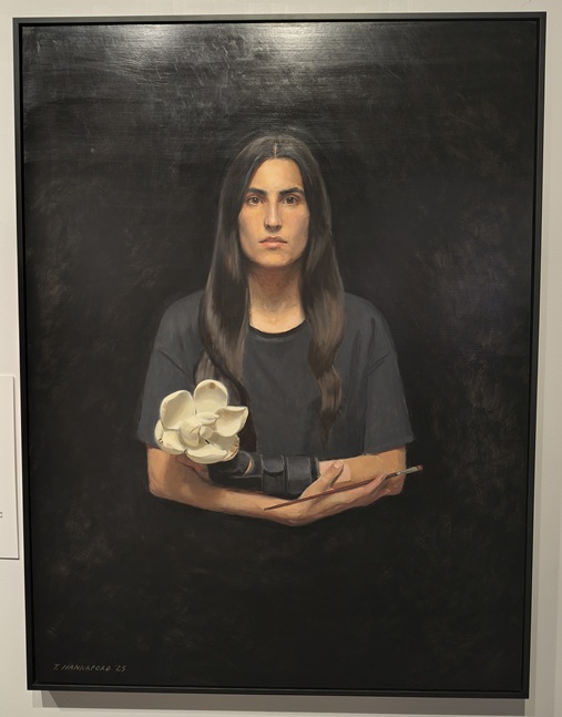 Meditation on Time left-hand by Tsering Hannaford. 2025 Archibald Prize