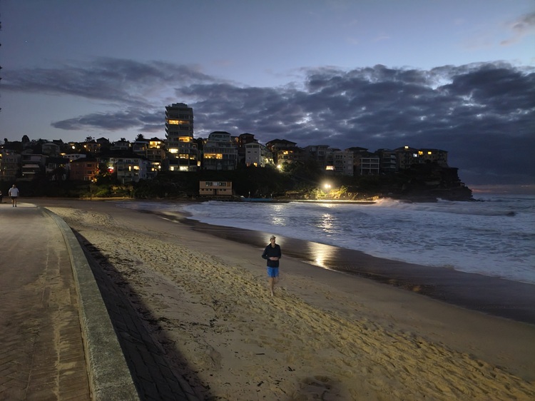 Early morning activity at Manly Beach