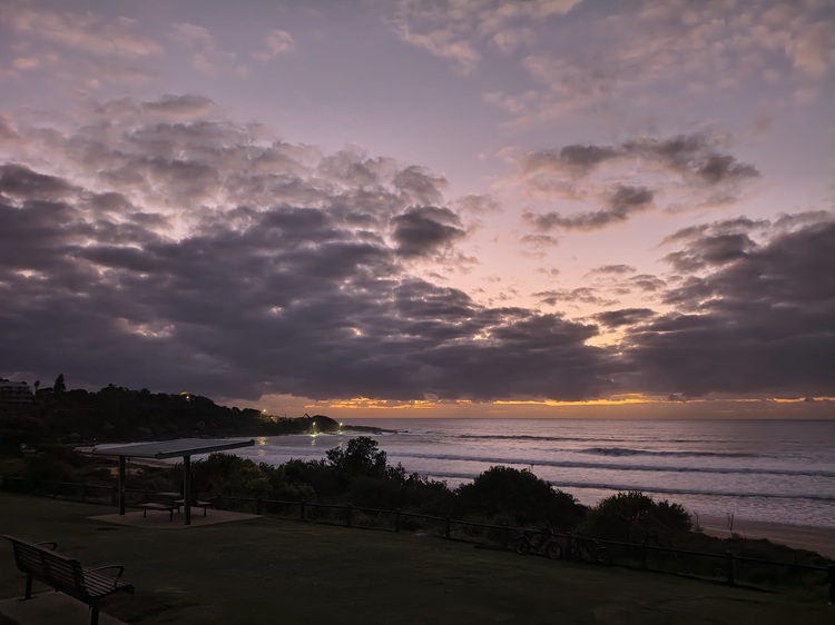 Early morning activity at Freshwater Beach