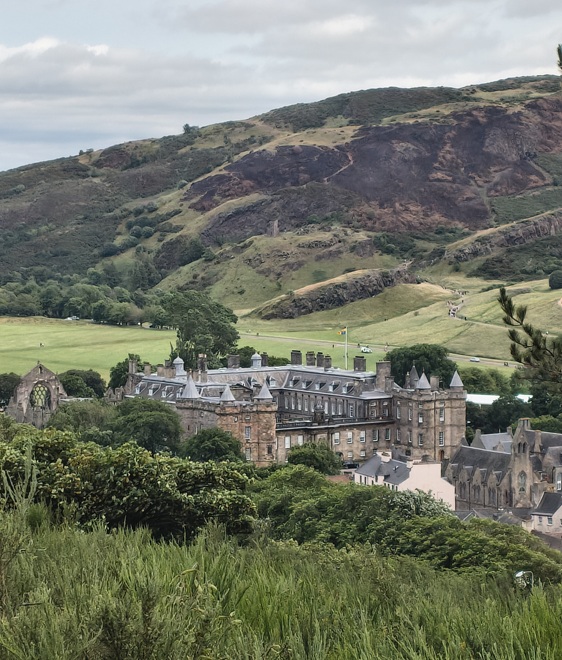 Looking down on Edinburgh from Calton Hill, Scotland